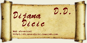 Dijana Dičić vizit kartica